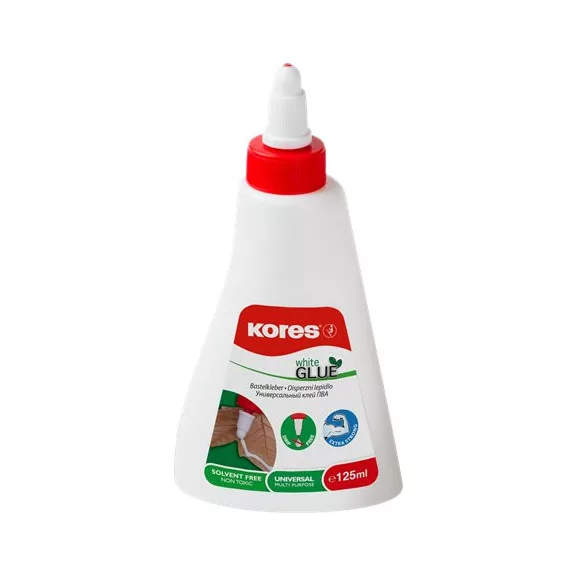 Hobbiragasztó, 125 ml, KORES "White Glue"