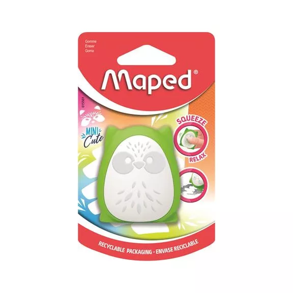 Stresszoldó radír, MAPED "Mini Cute", vegyes színek
