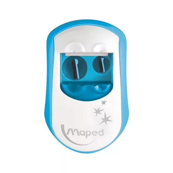Hegyező, kétlyukú, tartályos, MAPED "Clean", vegyes színek Hegyező, kétlyukú, tartályos, MAPED "Clean", vegyes színek