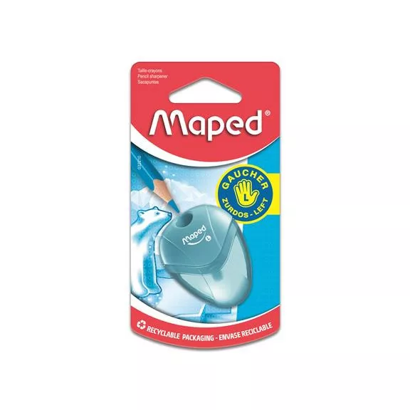 Hegyező, egylyukú, tartályos, balkezes, MAPED "I-Gloo", vegyes színek