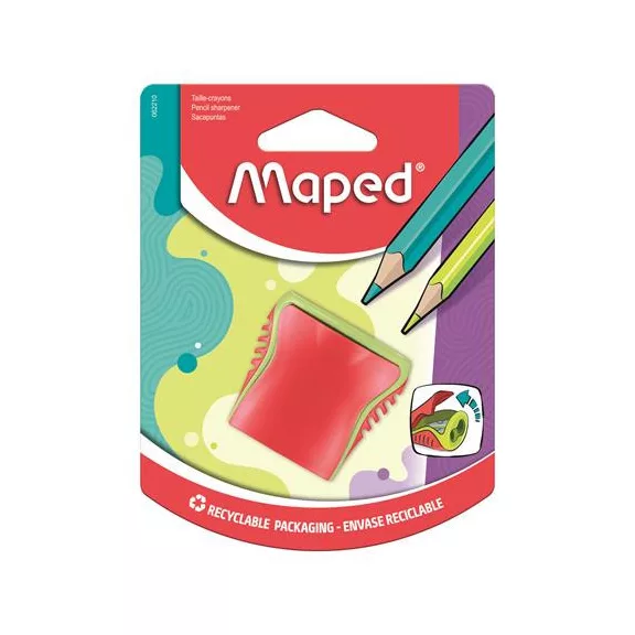 Hegyező, kétlyukú, tartályos, MAPED "Boogy", vegyes színek