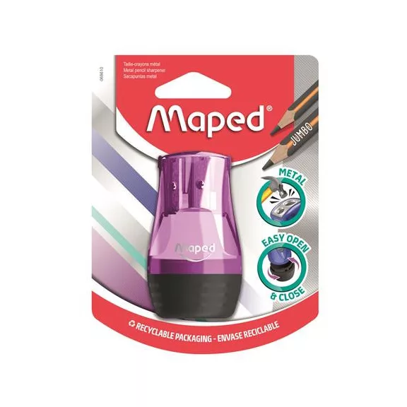 Hegyező, kétlyukú, tartályos, MAPED "Tonic", vegyes színek