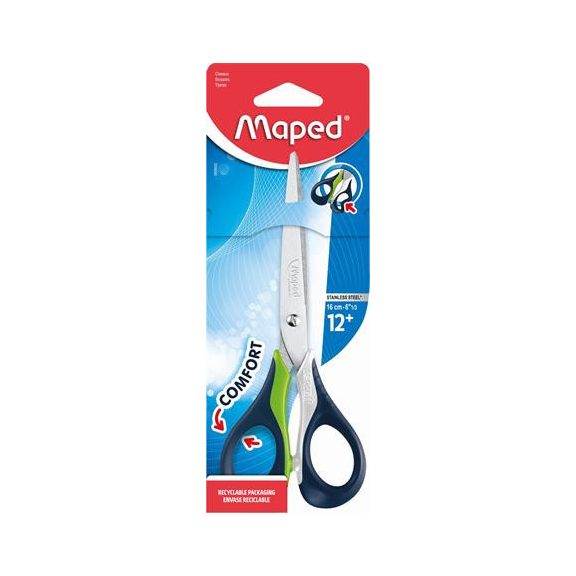 Olló, általános, 16 cm, MAPED "Sensoft 3D", vegyes színek