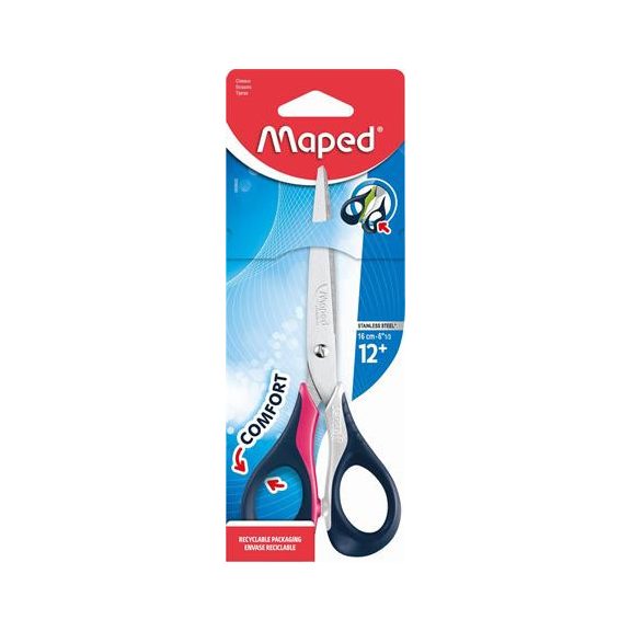 Olló, általános, 16 cm, MAPED "Sensoft 3D", vegyes színek