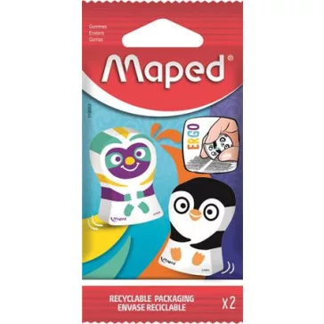   Radír, vegyes minták, MAPED "Ergo Fun Multicolor"