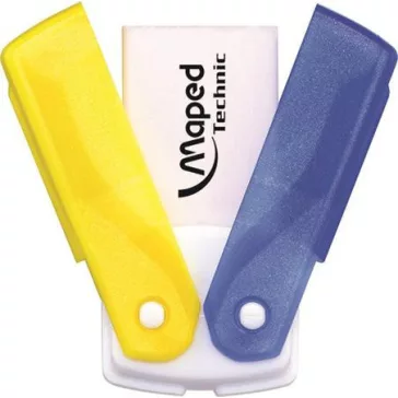   Radír, műanyagtokos, MAPED "Technic Wings", vegyes színek