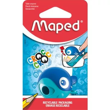   Hegyező, egylyukú, tartályos, MAPED "Croc Croc Easy", katica és bálna, vegyes formák