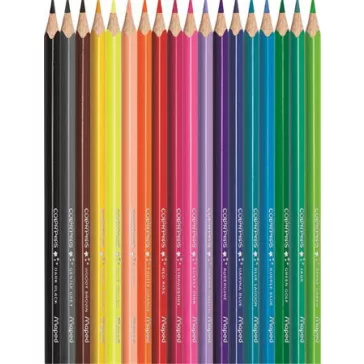   Színes ceruza készlet, háromszögletű, MAPED "Color'Peps Star", 18 különböző szín