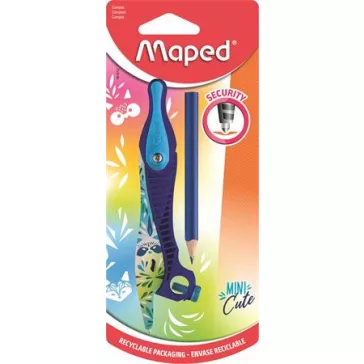   Körző, ceruzával és adapterrel, MAPED "Mini Cute", vegyes színek