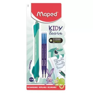   Írástanuló rollertoll, utántöltővel, 0,7 mm, radírozható, MAPED "KIDY Learn MAGIC", vegyes minták