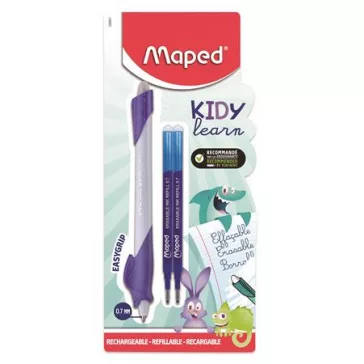   Írástanuló rollertoll, utántöltővel, 0,7 mm, radírozható, MAPED "KIDY Learn MAGIC", vegyes minták