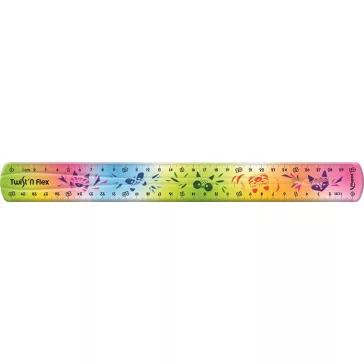   Vonalzó, műanyag, törhetetlen, 30 cm, MAPED "Mini Cute Twist 'n Flex"