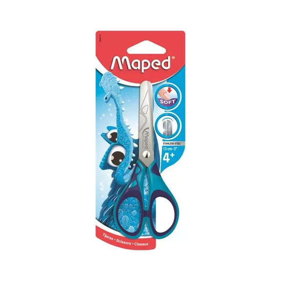 Olló, iskolai, 13 cm, MAPED "Essentials Soft"