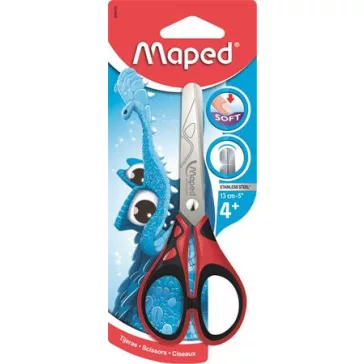 Olló, iskolai, 13 cm, MAPED "Essentials Soft"