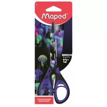 Olló, iskolai, 16 cm, MAPED "Deepsea Paradise"