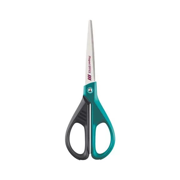 Olló, irodai, 17 cm, MAPED "Essentials Green Deco", vegyes színek