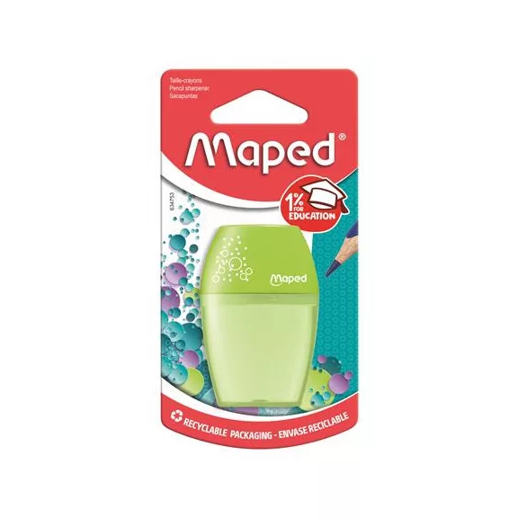 Hegyező, egylyukú, tartályos, MAPED "Shaker", vegyes színek