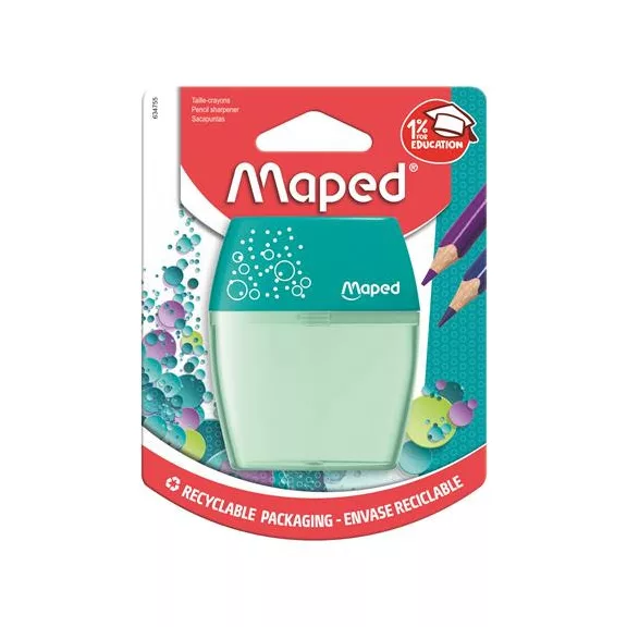 Hegyező, kétlyukú, tartályos, MAPED "Shaker", vegyes színek Hegyező, kétlyukú, tartályos, MAPED "Shaker", vegyes színek