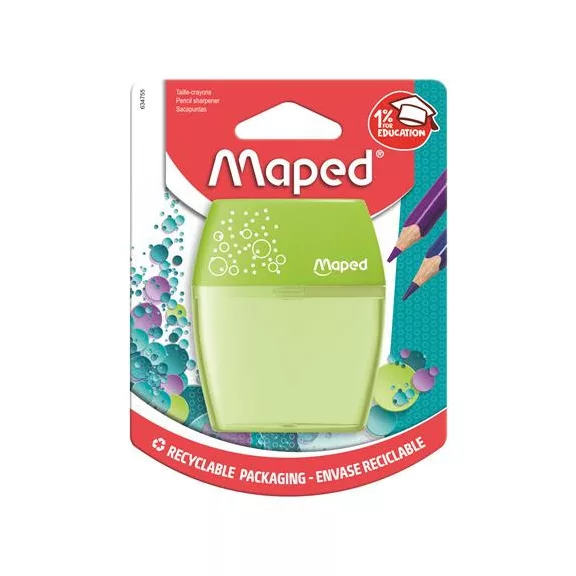 Hegyező, kétlyukú, tartályos, MAPED "Shaker", vegyes színek Hegyező, kétlyukú, tartályos, MAPED "Shaker", vegyes színek