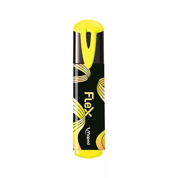 Szövegkiemelő, 1-5 mm, MAPED "Fluo Peps Flex", sárga