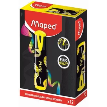   Szövegkiemelő, 1-5 mm, MAPED "Fluo Peps Flex", sárga