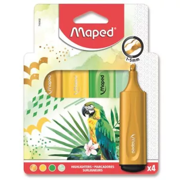   Szövegkiemelő készlet, 1-5 mm, MAPED "Fluo Peps Assorted", vegyes színek