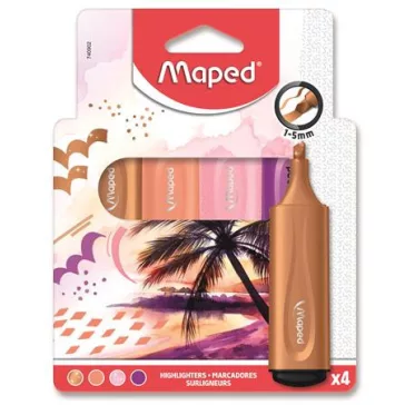   Szövegkiemelő készlet, 1-5 mm, MAPED "Fluo Peps Assorted", vegyes színek