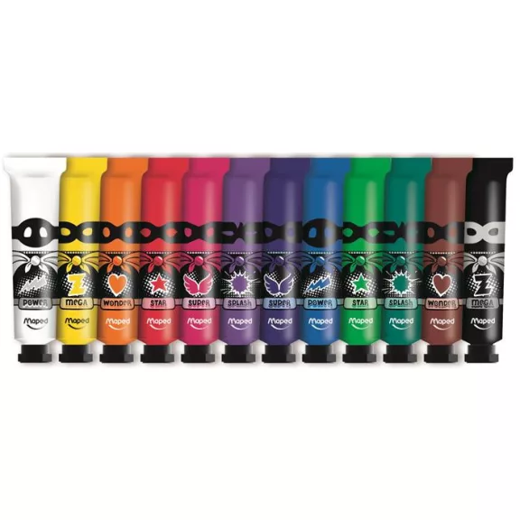 Tempera készlet 12 szín, 12x12 ml, MAPED