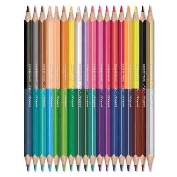   Színes ceruza készlet, háromszögletű, kétvégű, MAPED "Color'Peps Duo", 36 különböző szín