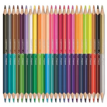   Színes ceruza készlet, háromszögletű, kétvégű, MAPED "Color'Peps Duo", 48 különböző szín