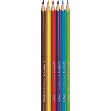   Színes ceruza készlet, háromszögletű, MAPED "Color'Peps Star", 6 különböző szín
