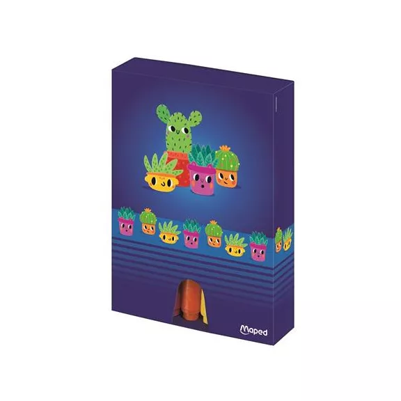 Filctoll készlet, 3,7 mm, kimosható, dobozos, MAPED „Color'Peps Long Life 2”, 12 különböző szín