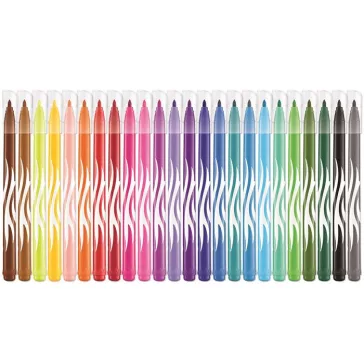   Filctoll készlet, 2,8 mm, kimosható, MAPED "Color'Peps Jungle", 24 különböző szín