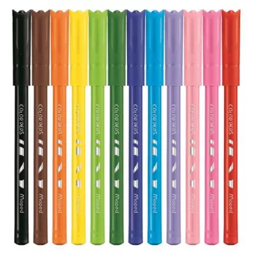   Filctoll készlet, 2 mm, kimosható, MAPED "Color'Peps Ocean", 12 különböző szín