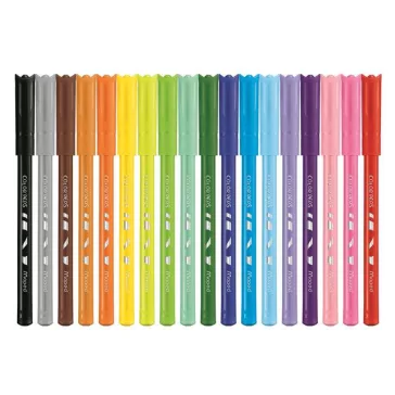   Filctoll készlet, 2 mm, kimosható, MAPED "Color'Peps Ocean", 18 különböző szín