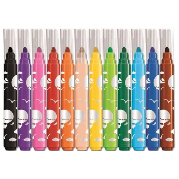   Filctoll készlet, 1-5 mm, kimosható, vastag, MAPED "Color'Peps Jumbo", 12 különböző szín