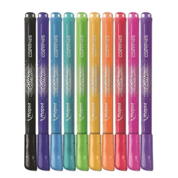   Filctoll készlet, 2,8 mm, csillámos, MAPED "Color'Peps Glitter", 10 különböző szín