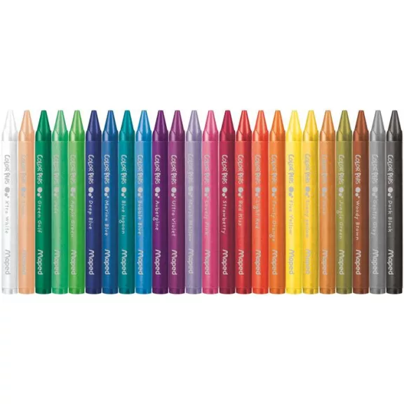 Zsírkréta, MAPED "Color'Peps Wax", 24 különböző szín