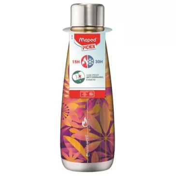   Termosz, duplafalú, 500 ml, rozsdamentes acél, MAPED PICNIK "Concept Adult", napvirág