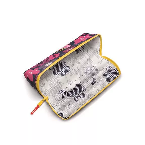 Tolltartó, háromszög alakú, kifordítható, cipzáras, MAPED "Open XXL Pattern", virág mintás