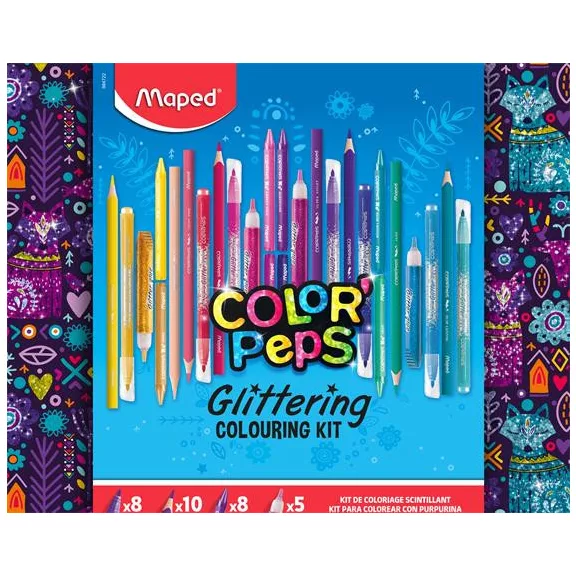 Csillámos színező készlet, MAPED "Color'Peps", 31 darabos