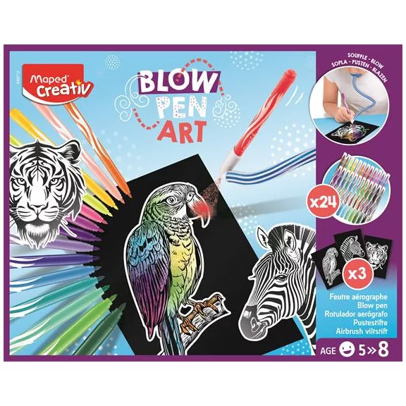 Fújós filctoll készlet, MAPED CREATIV "Blow pen Basic"