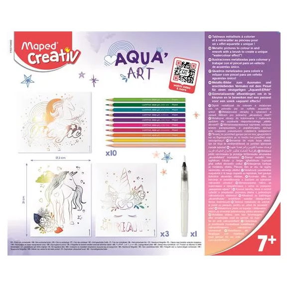 Akvarell festőkészlet, unikornis, MAPED CREATIV "Aqua Art"