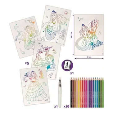   Akvarell festőkészlet, MAPED CREATIV "Barbie Aqua Art - Maxi Set"