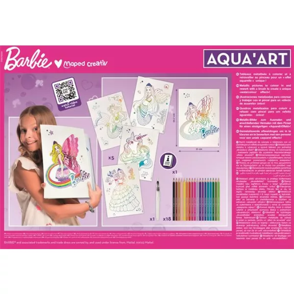 Akvarell festőkészlet, MAPED CREATIV "Barbie Aqua Art - Maxi Set" Akvarell festőkészlet, MAPED CREATIV "Barbie Aqua Art - Maxi Set"