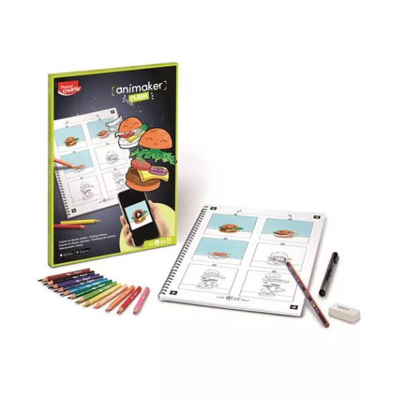 Animációkészítő készlet applikációval, Pop, MAPED CREATIV "Animaker Flash"
