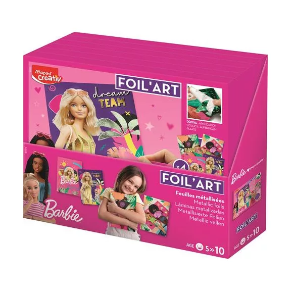Fóliás képkészítő készlet, MAPED CREATIV "Barbie Foil'Art"