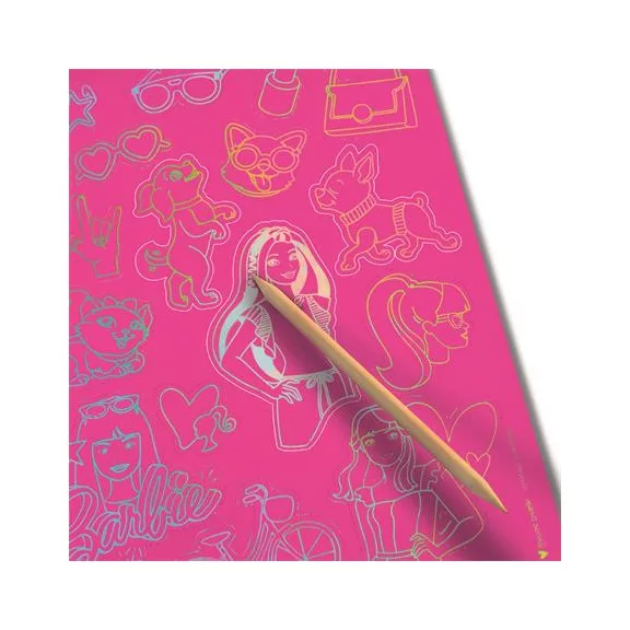 Képkarcoló matricás készlet, MAPED CREATIV "Barbie Scratching"