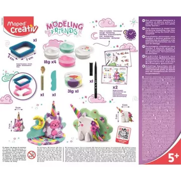   Modellező gyurmakészlet, levegőre száradó, mágikus, MAPED CREATIV "Modeling Friends Magical"