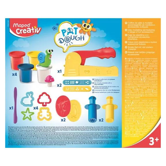 Gyurma és formázó készlet, 16 darabos, MAPED CREATIV "Pat Dough"